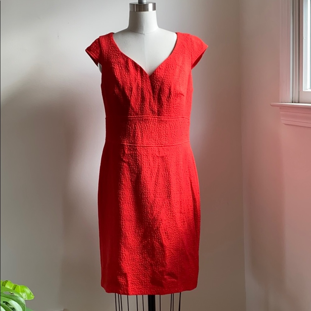 Coral double lined dress